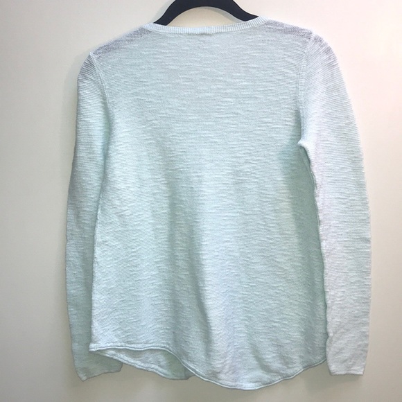 |Eileen Fisher| Petite V Neck Sea Green Sweater - Picture 2 of 4